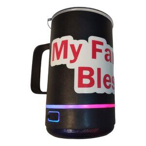 Mug With Bluetooth Speaker 16 Oz Black